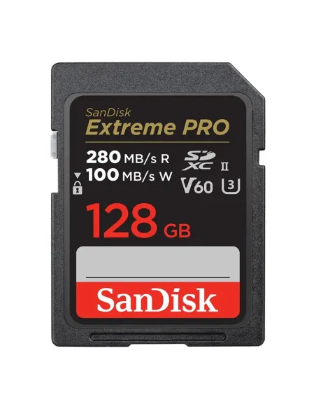 Tarjeta memoria secure digital sdxc 128gb sandisk extreme pro v60 clase 10 uhs - ii u3