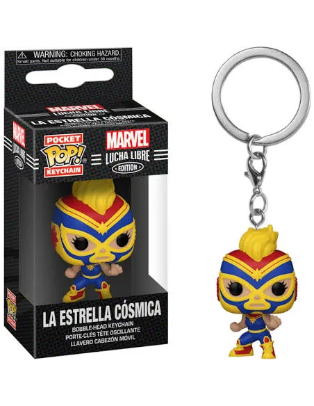 Funko pop keychain llavero marvel luchadores capitana marvel 53894