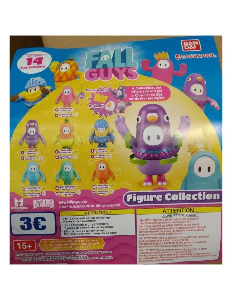 Set gashapon figuras bandai lote 50 articulos fall guys 14 variaciones crown edition