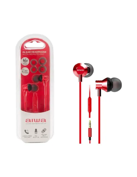 Auriculares aiwa estm - 50 rojo Auriculares aiwa estm - 50 rojo