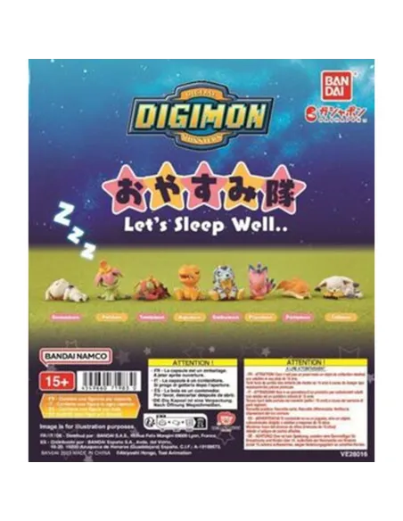 Surtido bandai gashapon digimon let s sleep well 40 articulos