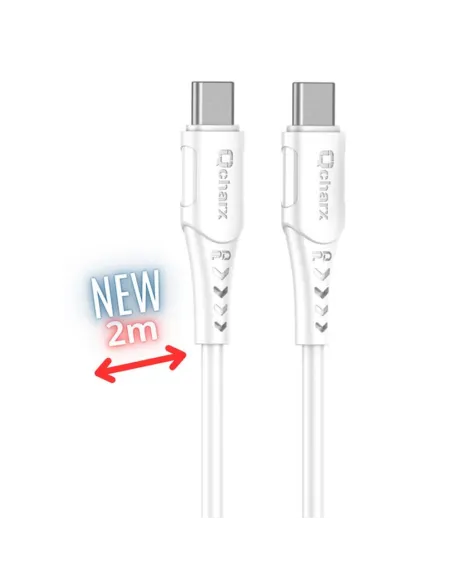 Cable qcharx sofia usb tipo c - 2m - pvc blanco
