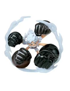 Figura banpresto one piece world collectable special monkey d.luffy gear5 - gum - gum dawn gatling