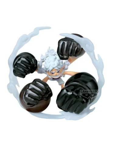Figura banpresto one piece world collectable special monkey d.luffy gear5 - gum - gum dawn gatling