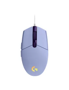 Mouse raton logitech g203 lightsync lila gaming 8.000 dpi 6 botones
