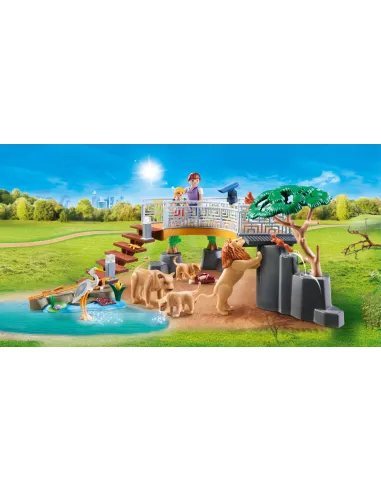 Playmobil diversion en familia recinto exterior de leones