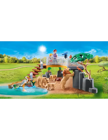 Playmobil diversion en familia recinto exterior de leones