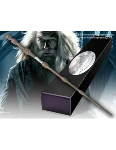 Replica the noble collection harry potter albus dumbledore varita con caja y placa de identificacion