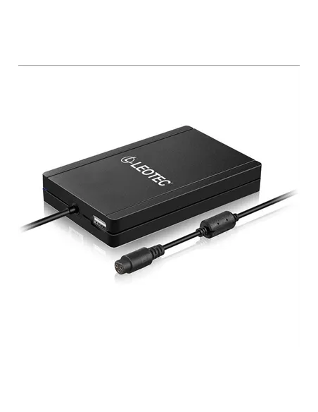 Cargador portatil automatico universal leotec 90w slim hub usb negro