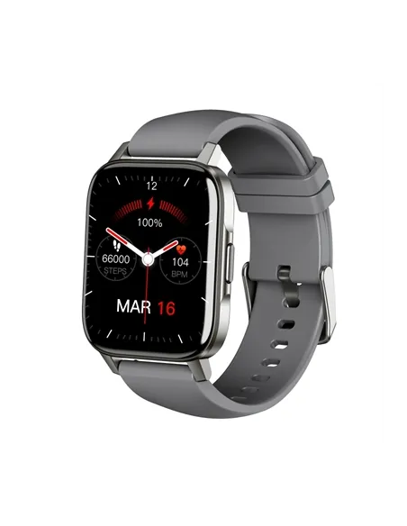 Reloj smartwatch leotec multisport crystal ip68 gris 1.69 pulgadas