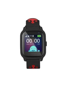 Reloj smartwatch leotec kids allo gps antiperdida negro y rojo 1.3 pulgadas