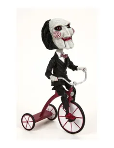 Figura neca saw head knocker puppet on tricyclesue)