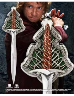 Replica espada de acero the noble collection el hobbit bilbo baggin dardo tamaño real 55 cm