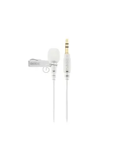 Microfono rode lavalier go white jack 3.5mm trs - 110db - omnidirectional - blanco