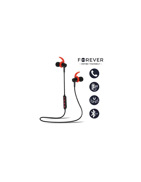 Auriculares bluetooth forever 4sport bsh - 400 red color rojo y negro