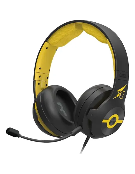 Auriculares micro gaming hori pro pikachu cool black supraural -  40mm -  jack 3.5mm -  cancelacion de ruido
