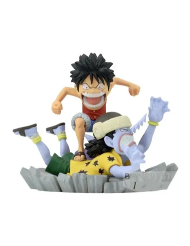 Figura banpresto one piece world collectable figure log stories monkey.d.luffy vs arlong 7cm