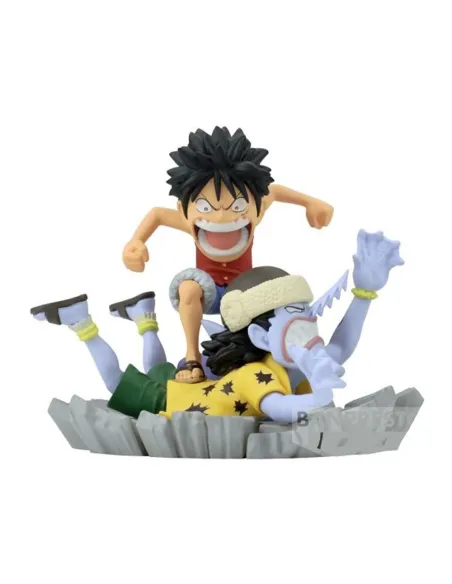Figura banpresto one piece world collectable figure log stories monkey.d.luffy vs arlong 7cm