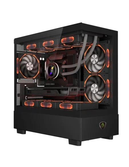 Caja ordenador gaming keep out xc - 301 glass matx argb cristal templado negro