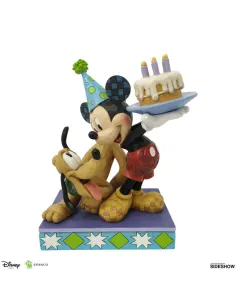 Figura enesco disney mickey y pluto de cumpleaños