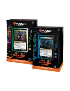Juego de cartas caja de cartas wizards of the coast magic the gathering commander display innistrad midnight hunt 4 mazos ingles