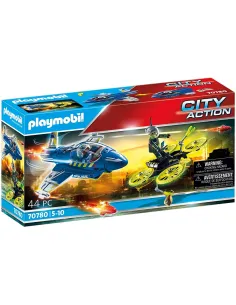 Playmobil policia avion : persecucion dron
