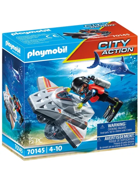 Playmobil maritimo : scooter de buceo en operaciones de rescate