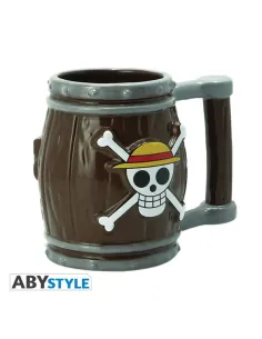 Taza 3d abysse one piece barril jolly roger logo