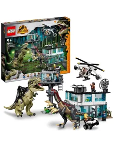 Lego jurassic park ataque del giganotosaurio y el therinosaurio