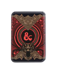 Baraja de cartas caja metálica paladone dungeons and dragons