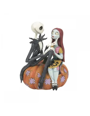Figura enesco disney pesadilla antes de navidad jack y sally en calabaza