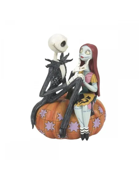 Figura enesco disney pesadilla antes de navidad jack y sally en calabaza