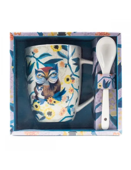 Taza con cuchara enesco buhos