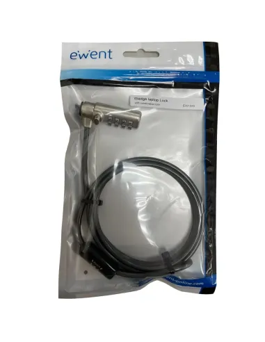 Ewent EW1243 cable antirrobo Negro, Zinc 1,5 m