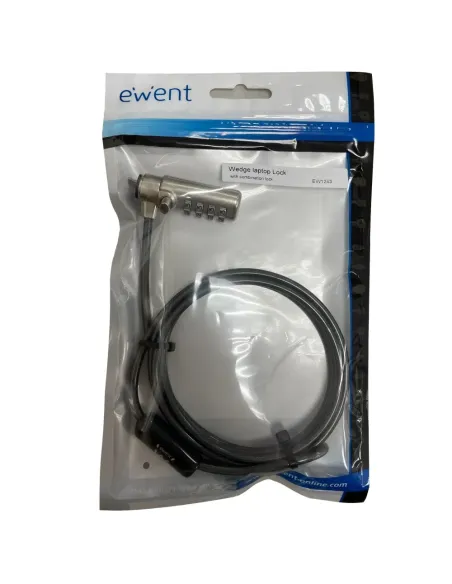 Ewent EW1243 cable antirrobo Negro, Zinc 1,5 m