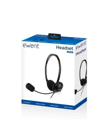 Ewent EW3563 auricular y casco Auriculares Alámbrico Diadema Llamadas Música Negro