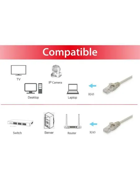 Equip 625413 cable de red Beige 0,25 m Cat6 U UTP (UTP)