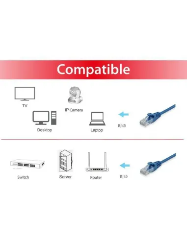 Equip 625430 cable de red Azul 1 m Cat6 U UTP (UTP)