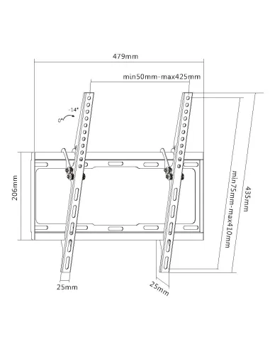 Equip 650311 Soporte de pared para TV inclinable de 32"-55