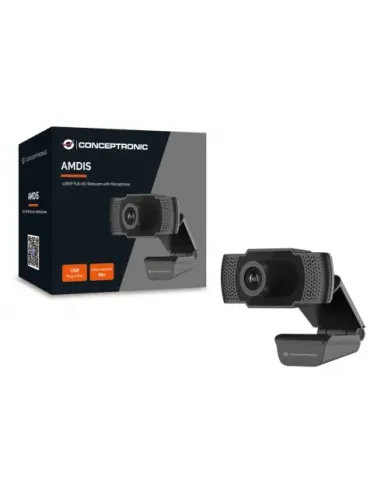 Conceptronic AMDIS01B cámara web 2 MP 1920 x 1080 Pixeles USB 2.0 Negro