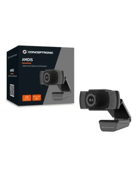 Conceptronic AMDIS01B cámara web 2 MP 1920 x 1080 Pixeles USB 2.0 Negro