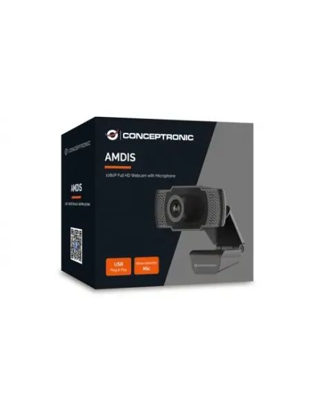 Conceptronic AMDIS01B cámara web 2 MP 1920 x 1080 Pixeles USB 2.0 Negro