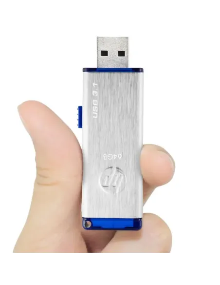 HP x730w unidad flash USB 64 GB USB tipo A 3.2 Gen 1 (3.1 Gen 1) Azul, Acero inoxidable