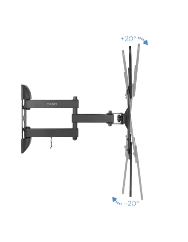 TooQ Soporte Giratorio e Inclinable para Monitor   TV LCD, Plasma de 23”- 55”, con Tres Pivotes, Negro