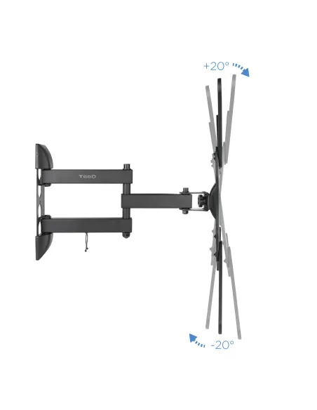 TooQ Soporte Giratorio e Inclinable para Monitor   TV LCD, Plasma de 23”- 55”, con Tres Pivotes, Negro