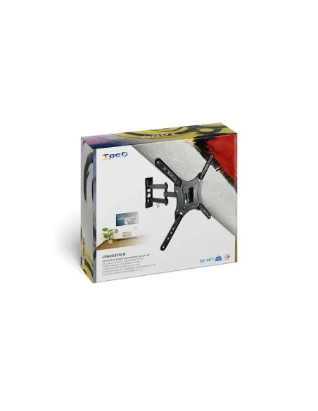 TooQ Soporte Giratorio e Inclinable para Monitor   TV LCD, Plasma de 23”- 55”, con Tres Pivotes, Negro