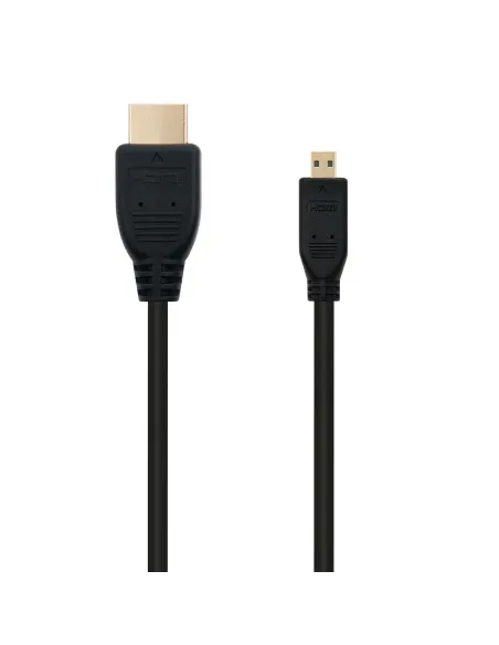 Nanocable HDMI, 0.8m cable HDMI 0,8 m HDMI tipo A (Estándar) HDMI tipo D (Micro) Negro