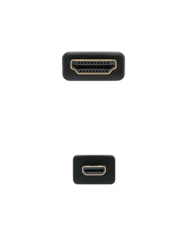 Nanocable HDMI, 0.8m cable HDMI 0,8 m HDMI tipo A (Estándar) HDMI tipo D (Micro) Negro