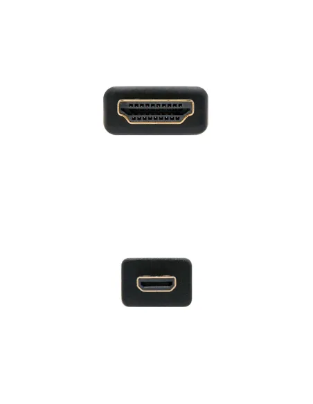 Nanocable HDMI, 0.8m cable HDMI 0,8 m HDMI tipo A (Estándar) HDMI tipo D (Micro) Negro