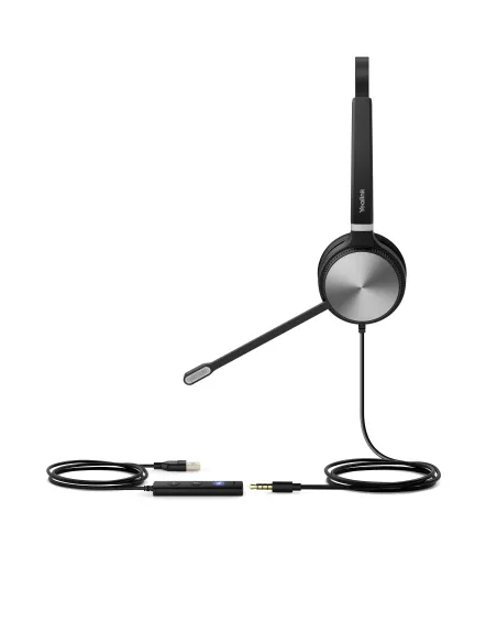 Yealink UH36 Mono Teams Auriculares Alámbrico Diadema Oficina Centro de llamadas USB tipo A Negro, Plata